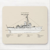 USCGC Escanaba wpc-77 - SBD Mousepad (Vorne)