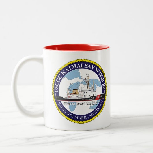 USCGC Katmai Bay WTCB 101 Zweifarbige Tasse (Links)