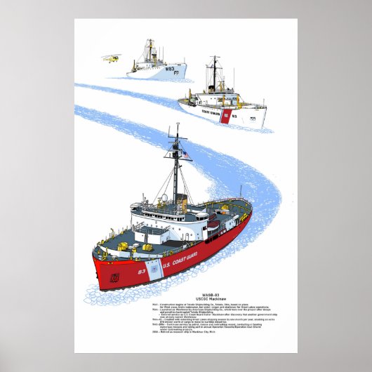 USCGC Mackinaw WAGB-83 History Poster (Vorne)