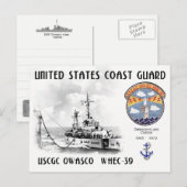 USCGC OWASCO WHEC-39 CUTTER POSTKARTE (Vorne/Hinten)
