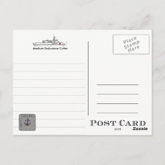 USCGC Reliance WMEC-615 Cutter Postkarte (Rückseite)