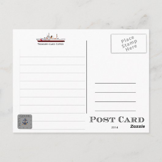 USCGC Taney WHEC-37 hoher Ausdauer-Schneider Postkarte (Rückseite)
