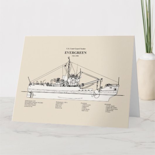 USCGT Evergreen wlb-295 - SBD Dankeskarte (Vorderseite)