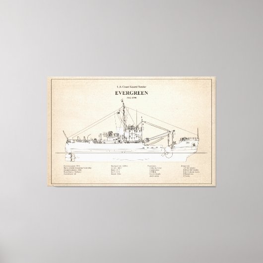 USCGT Evergreen wlb-295 - SBD Leinwanddruck (Vorderseite)