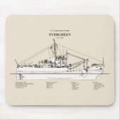 USCGT Evergreen wlb-295 - SBD Mousepad (Vorne)