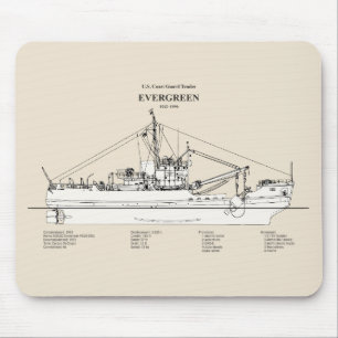 USCGT Evergreen wlb-295 - SBD Mousepad