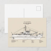 USCGT Evergreen wlb-295 - SBD Postkarte (Vorne/Hinten)