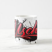 Uschi red Heart Graffiti Tasse Kaffeetasse (Mittel)