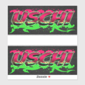 Uschi Vorname Name Graffiti Aufkleber Sticker (Blatt)