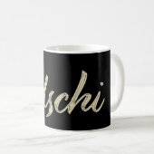 Uschi white gold Handwriting Tasse Kaffeetasse (VorderseiteRechts)