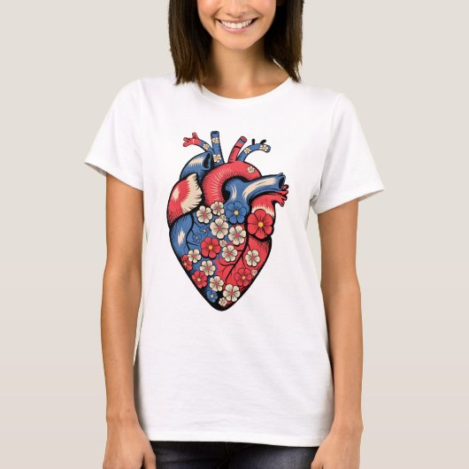 usd vintage heart womens tshirts (Vorderseite)