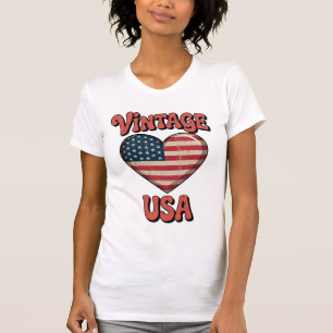 usd Vintage-Herz Damen T-Shirts
