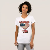 usd Vintage-Herz Damen T-Shirts (Vorne ganz)