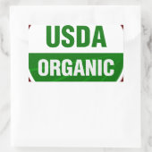 USDA Bio Zertifikat Rechteckiger Aufkleber (Tasche)