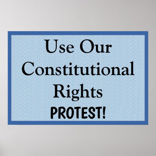 Use Our Constitutional Rights -- Protest Poster (Vorne)