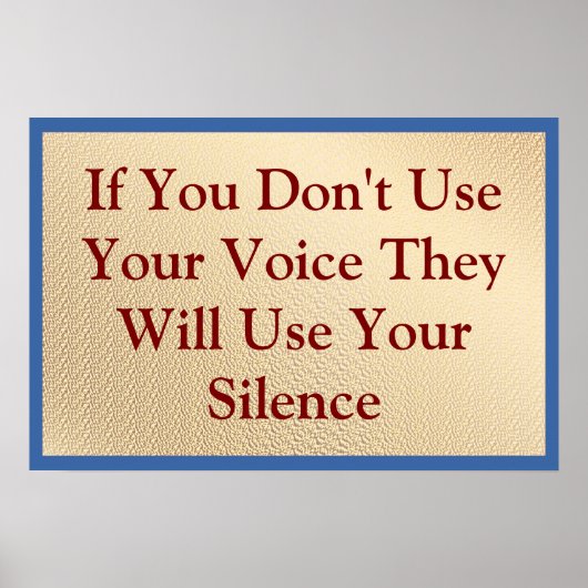 Use our Voice Poster (Vorne)