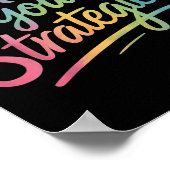 Use Your Strategies Test Day Teacher Student Motiv Poster (Ecke)