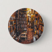 Used Bookstore Book Lovers Photo Button (Vorderseite)
