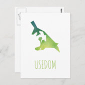 Usedom-Karte Postkarte (Vorne/Hinten)