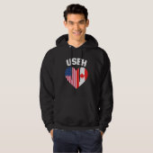USEH America Canada Flag Funny American Canadian Hoodie (Vorne ganz)