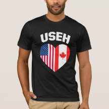 USEH America Canada Flag Funny American Canadian