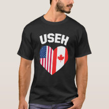 USEH America Canada Flag Funny American Canadian