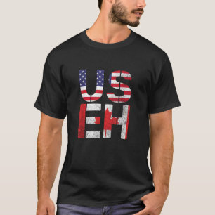 USEH Canadian American Flag Kanada USA T-Shirt
