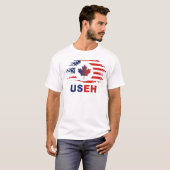 USEH Half Canadian American Canada USA Flag United T-Shirt (Vorne ganz)