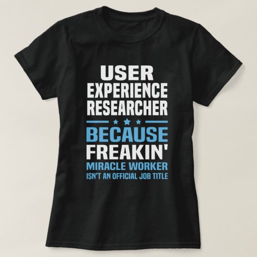User Experience Researcher T-Shirt (Design vorne)