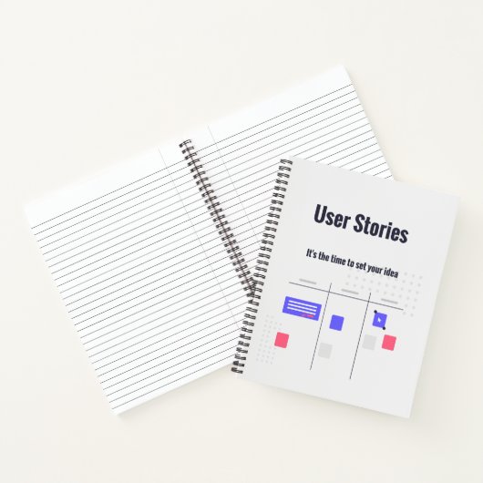 User Stories Notebook für Mitglieder des Agile Scr Notizblock (Innenseite)