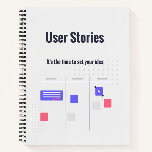 User Stories Notebook für Mitglieder des Agile Scr Notizblock (Vorderseite)