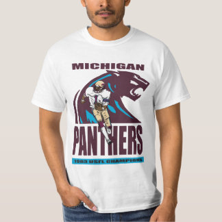USFL Michigan Panthers Retro Football T - Shirt