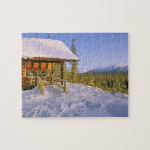 USFS Schnauss Cabin-Miete im Winter mit Aussicht Puzzle