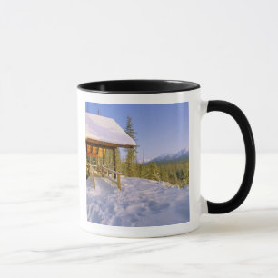 USFS Schnauss Cabin-Miete im Winter mit Blick auf Tasse