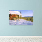 USFS Schnauss Cabin Vermietung im Winter Buchung Leinwanddruck (Insitu (Holzboden))