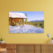 USFS Schnauss Cabin Vermietung im Winter Buchung Leinwanddruck (Insitu (Wohnzimmer))