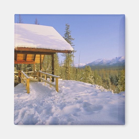 USFS Schnauss Cabin Vermietung im Winter Buchung Magnet (Vorne)