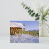 USFS Schnauss Cabin Vermietung im Winter Buchung Postkarte (Stehend Vorderseite)