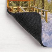 USFS Schnauss Cabin Vermietung im Winter Mousepad (Ecke)
