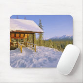USFS Schnauss Cabin Vermietung im Winter Mousepad (Mit Mouse)