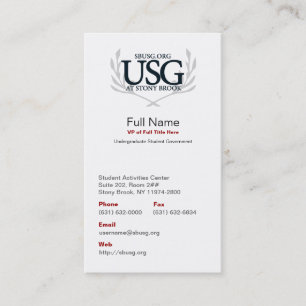 USG offizielle Geschäfts-Karte Visitenkarte
