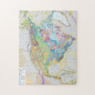 USGS Geologic Map Nordamerika Puzzle