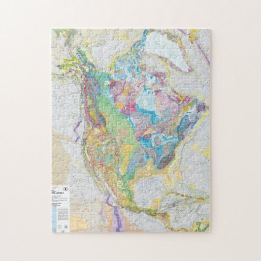 USGS Geologic Map Nordamerika Puzzle (Vertikal)