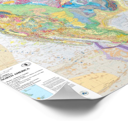 USGS Geologic Map Of North America Poster (Ecke)