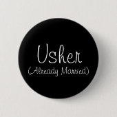 Usher (Bereits Verheiratetes) Button (Vorderseite)