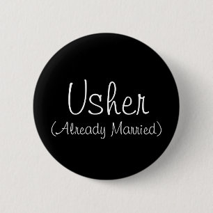 Usher (Bereits Verheiratetes) Button
