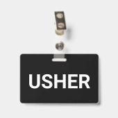 Usher Black Ausweis (Rückseite mit Clip)