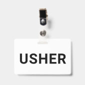 Usher Black Ausweis (Vorderseite mit Clip)