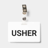 Usher Black Ausweis (Rückseite mit Clip)