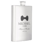 Usher Black Bow Krawatte Flachmann (Rechts)